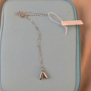 LetterA sterling silver 16 to 19 inch necklace adjustable by Kate D Argent